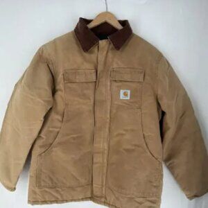 Carhartt USA Union Made Quilt Lined Brown Chore Jacket Coat Mens 46 Reg Vintage
